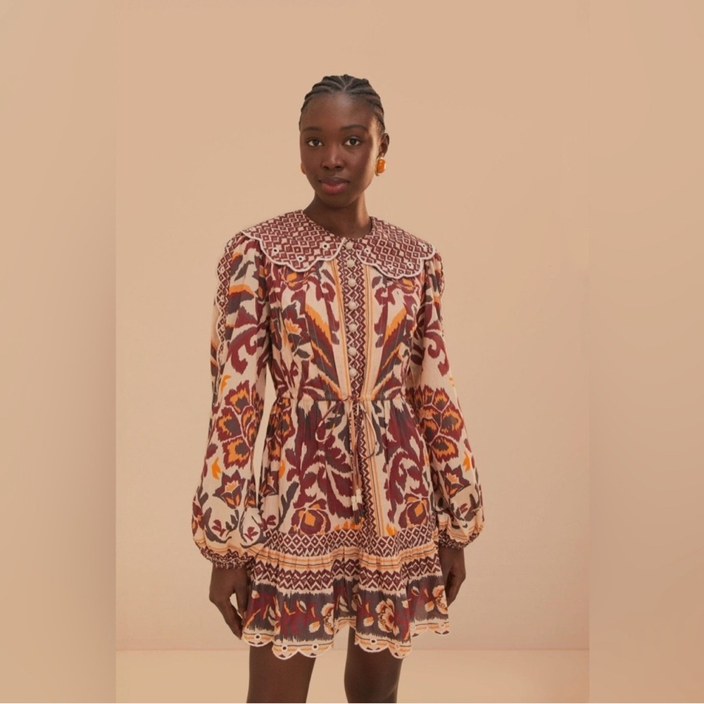 FARM Rio Classic Nature Sand Mini Dress